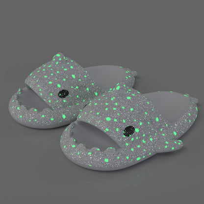 Shark Slippers With Starry Night Light Design