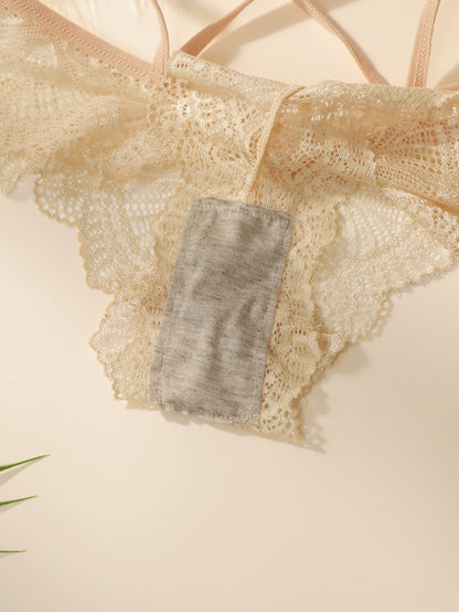 Lingerie Set, Sexy Lace Trim Lingerie Set