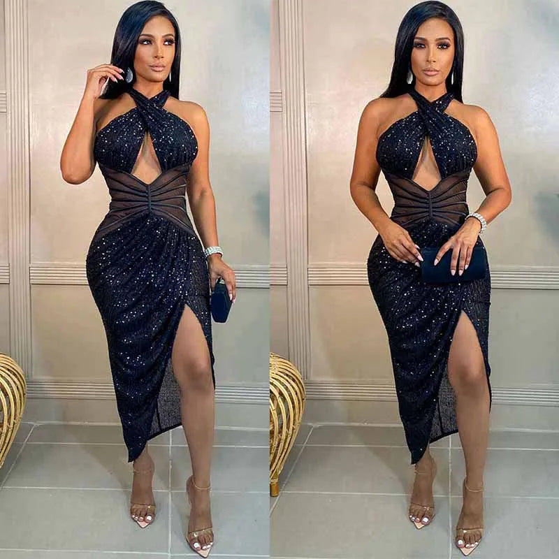 Sexy Sequin Elegant Glitter Sparkly Bodycon Dress