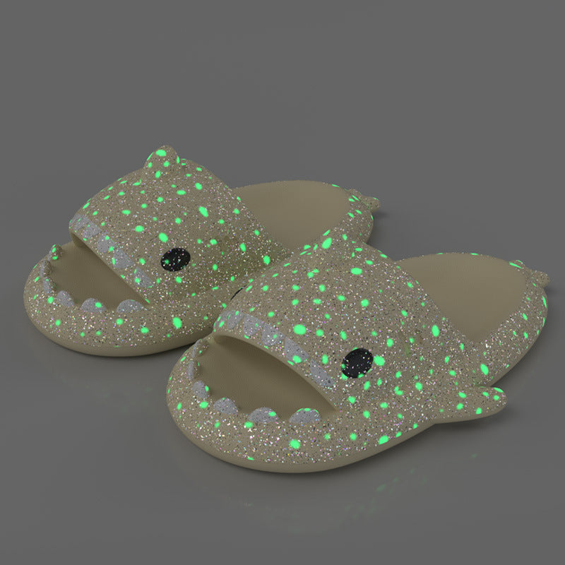 Shark Slippers With Starry Night Light Design