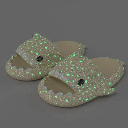 Shark Slippers With Starry Night Light Design