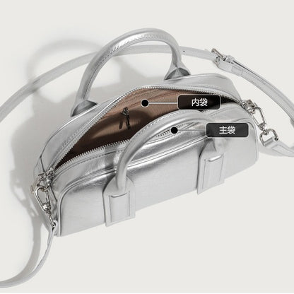 Soft Leather Simple Tote Crossbody Bag
