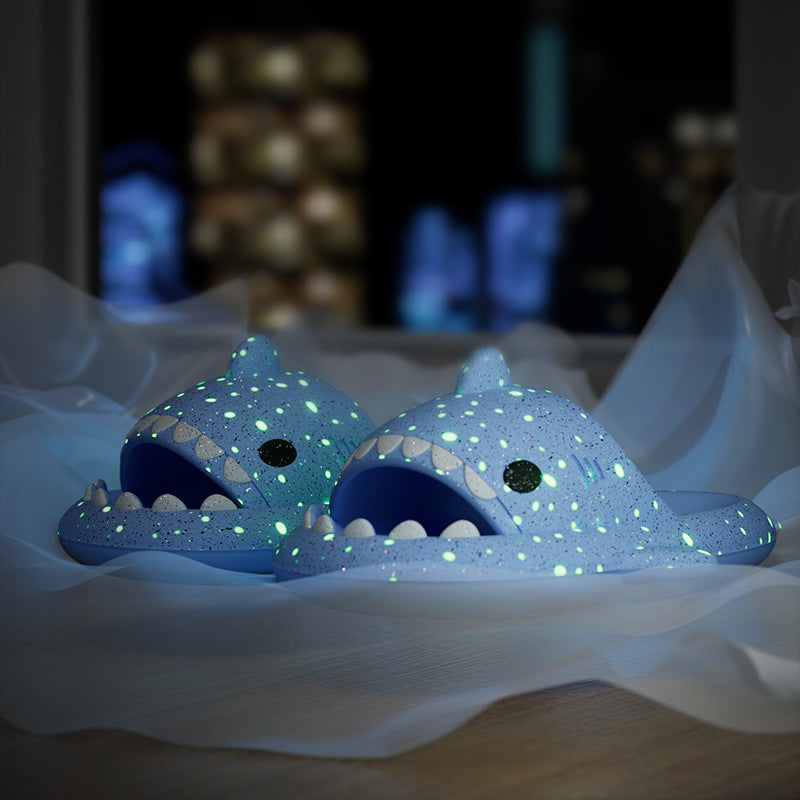 Shark Slippers With Starry Night Light Design