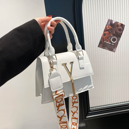 Solid-Colour Tassel Crossbody Bag