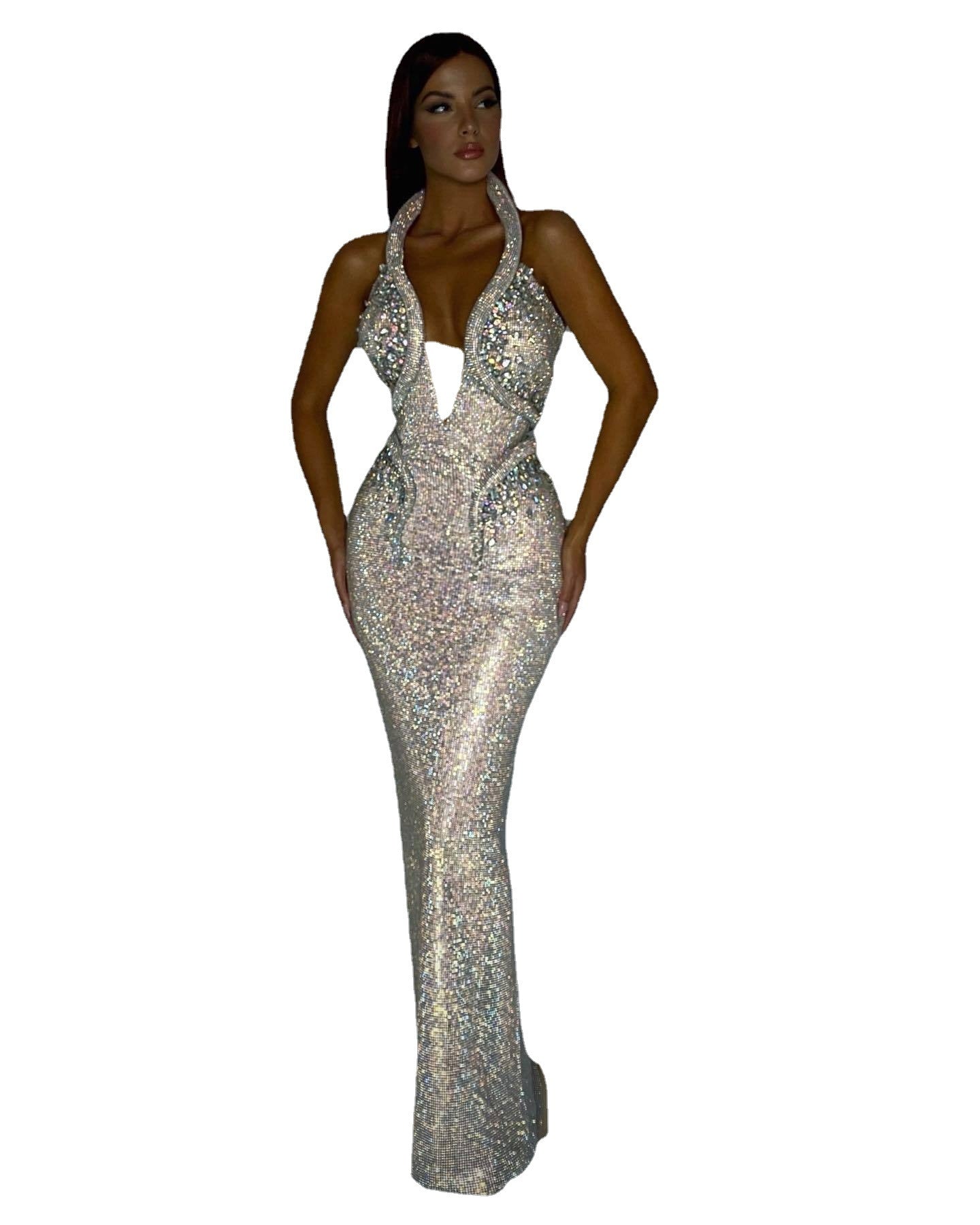 Sexy Sequined Banquet Dress Sheath 