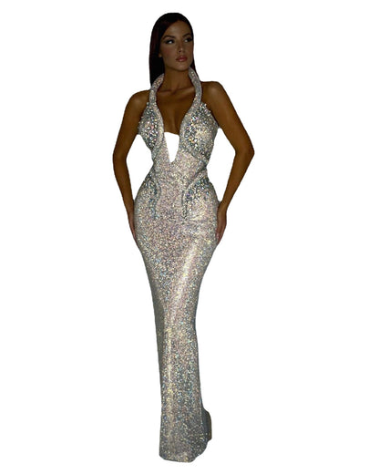 Sexy Sequined Banquet Dress Sheath 