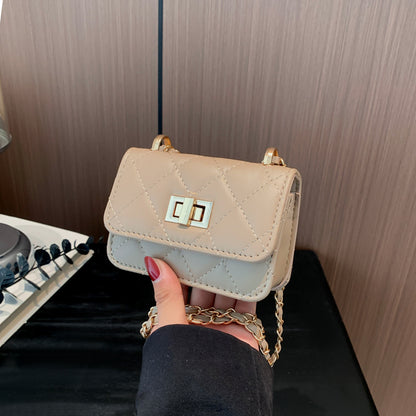 Lock-Clasp Chain All-Match Crossbody Bag