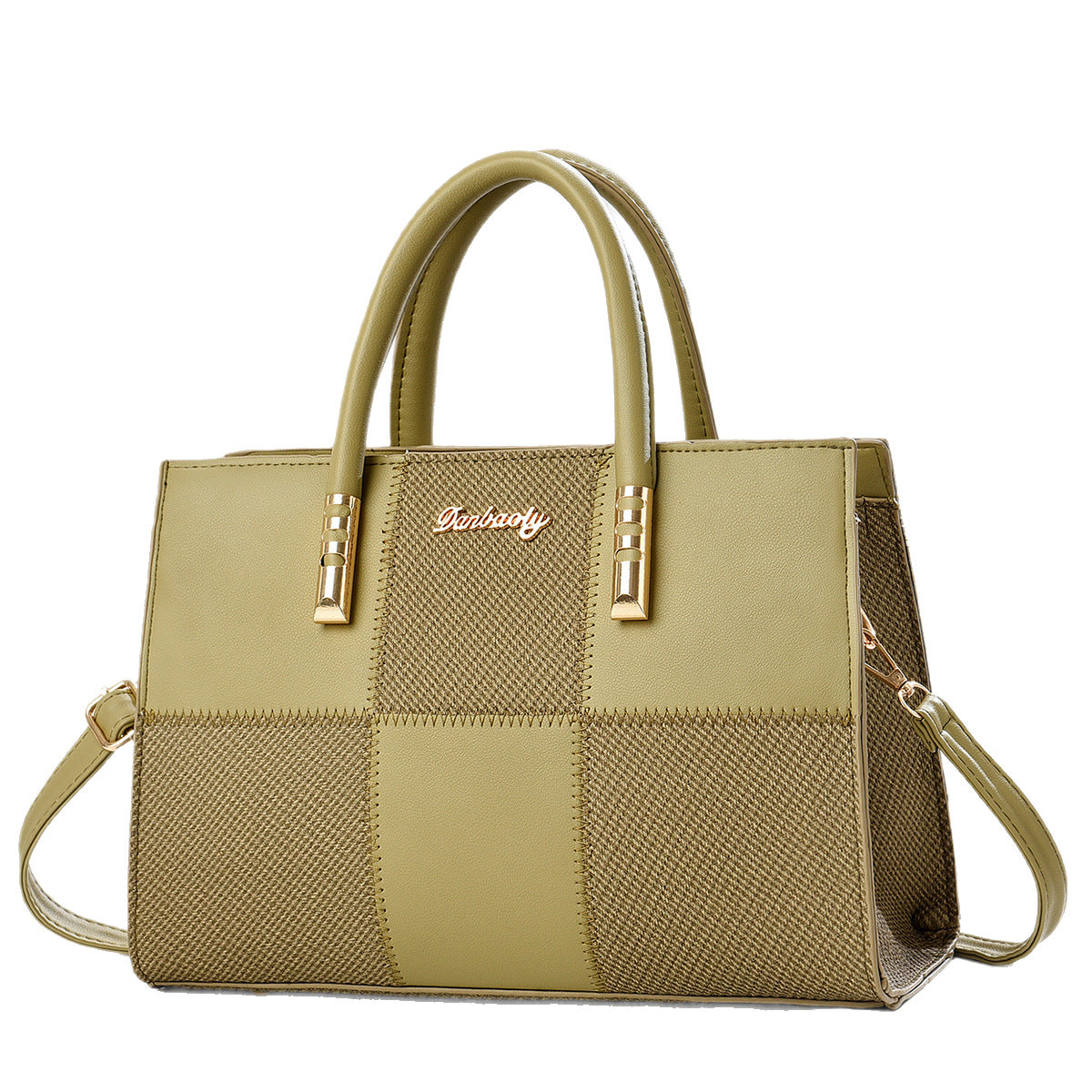 Stylish Tote Bag With A Bold Colour-block Patchwork Design