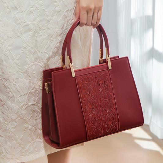 High-end Red Handbag