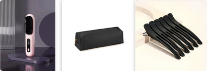 2 In 1 Straight Hair Comb Wireless Hair Straightener Brush Hair Fast Heating