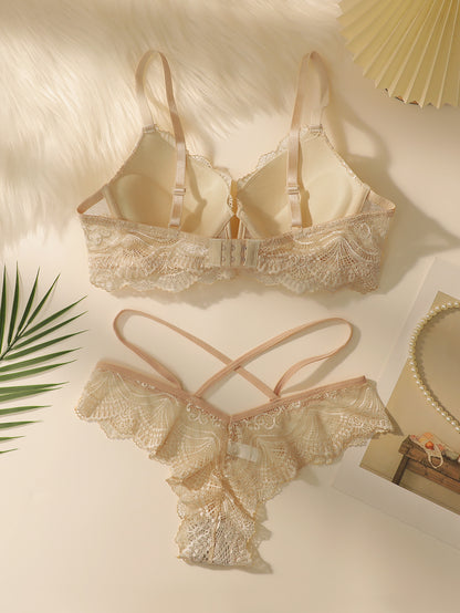 Lingerie Set, Sexy Lace Trim Lingerie Set