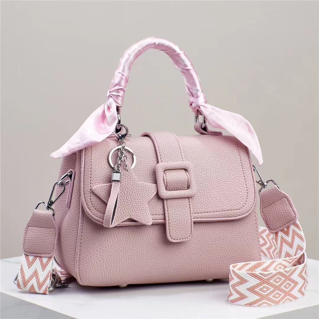 Solid Colour Spring And Summer Handbag