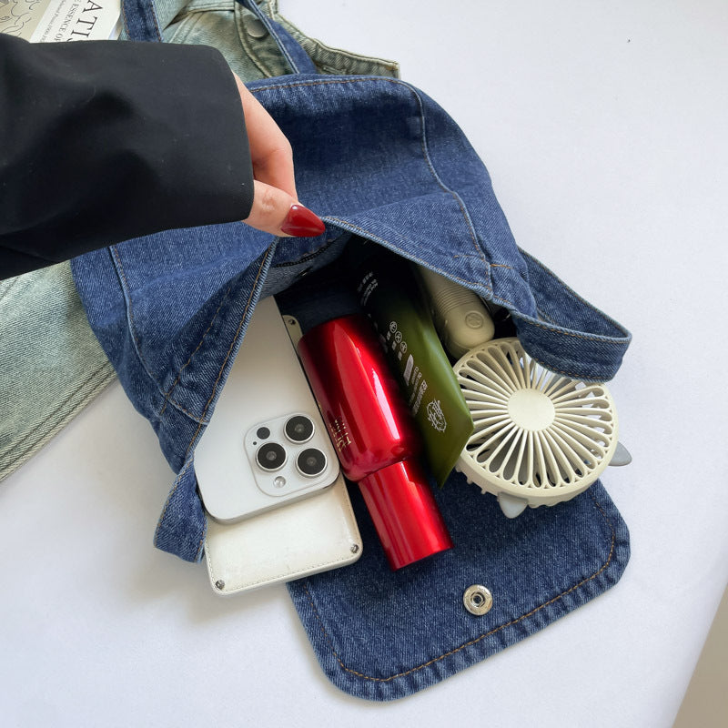 Denim Commuter Crossbody Bag
