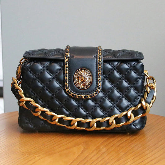 Stylish Solid colour High-end Diamond quilted Crossbody Bag