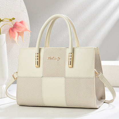 Stylish Tote Bag With A Bold Colour-block Patchwork Design