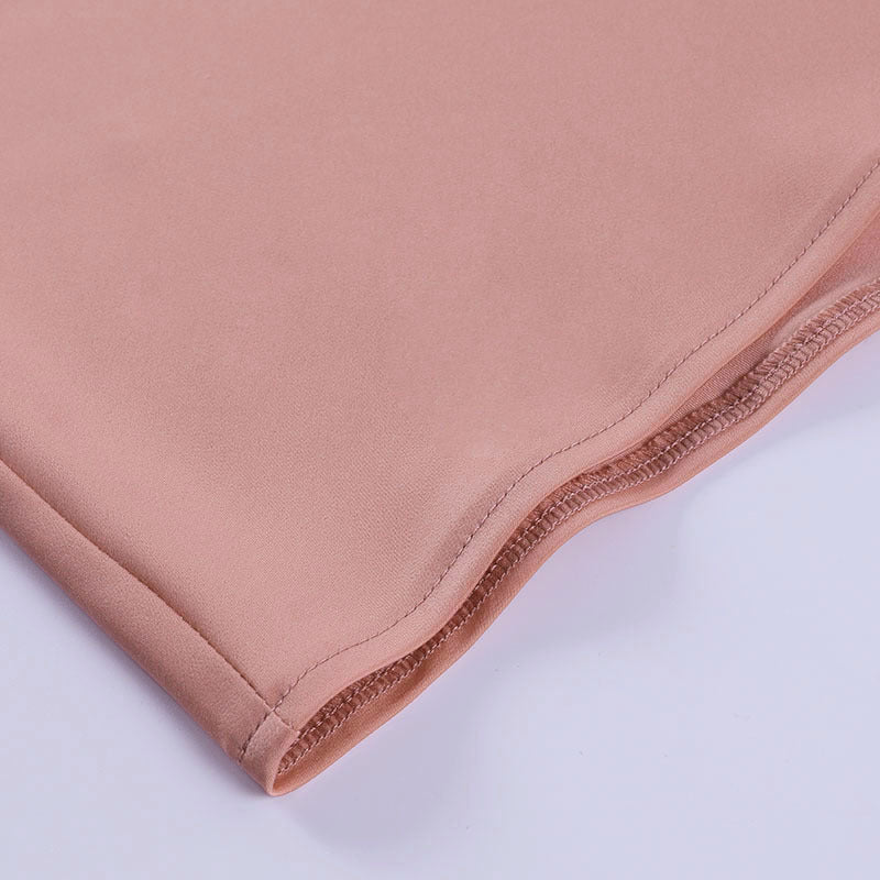 Satin Dress V Neck Backless Mini Sleeveless