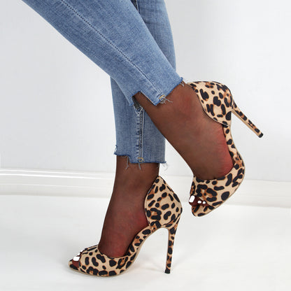 Summer Fashion Leopard Print Stiletto Heels