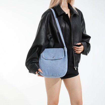 Denim Commuter Crossbody Bag