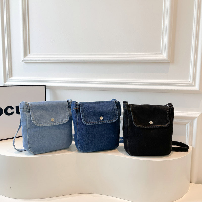 Denim Commuter Crossbody Bag