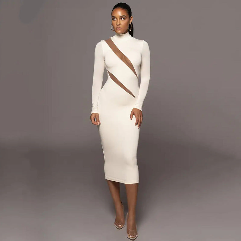 Long Sleeve Stitching Dress