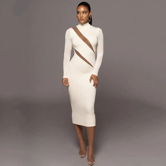 Long Sleeve Stitching Dress