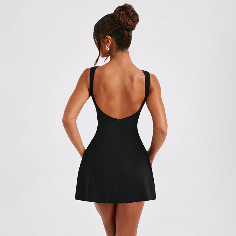 Sexy Slim-Fitting Backless Short Dress