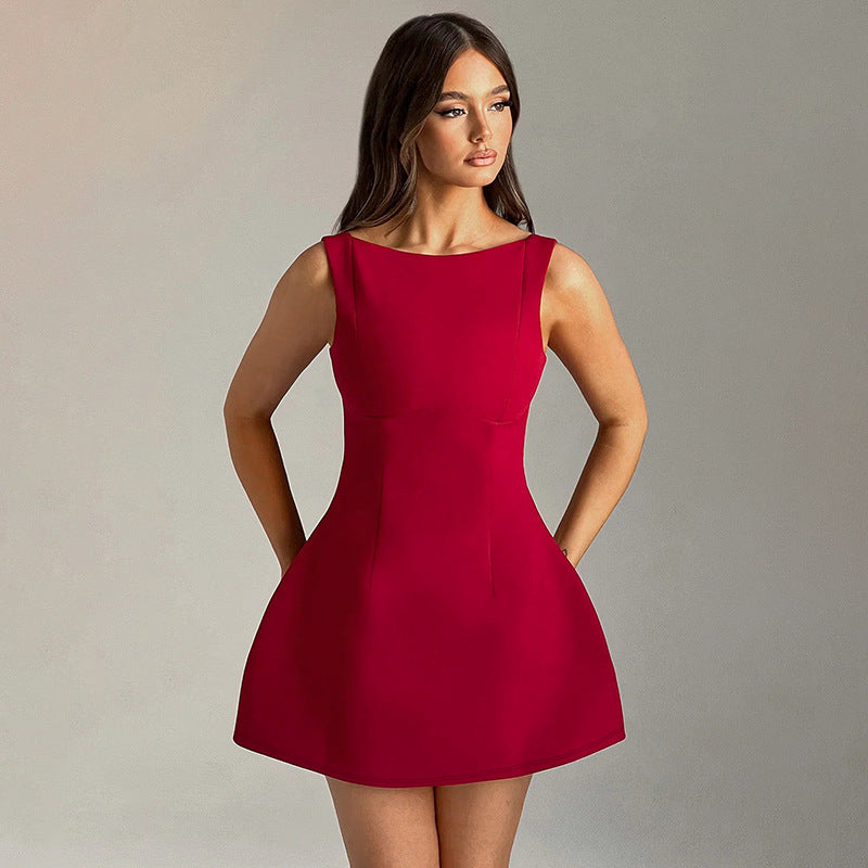 Sexy Slim-Fitting Backless Short Dress