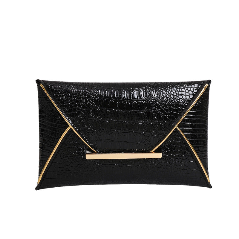 Versatile Trendy Crocodile-pattern Envelope Bag