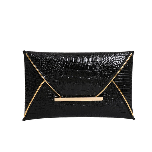 Versatile Trendy Crocodile-pattern Envelope Bag